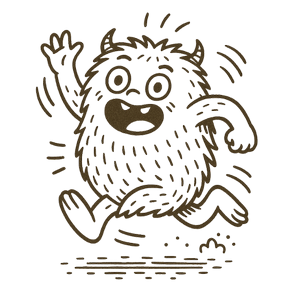 Hyperactivity Monster - A friendly character representing ADHD hyperactivity